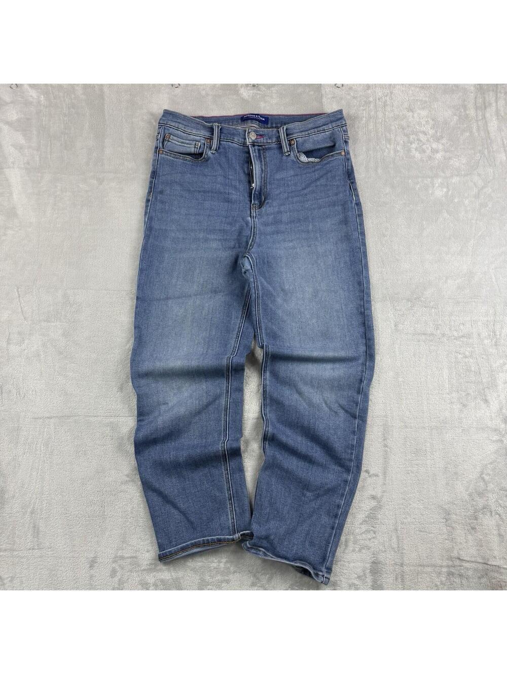 Scotch & Soda Jeans Women12 Light Wash Stretch Denim Straight Leg Casual Commute